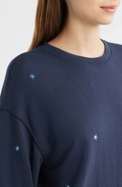 Rails Ramona Star Embroidered Crewneck Sweatshirt In Blue