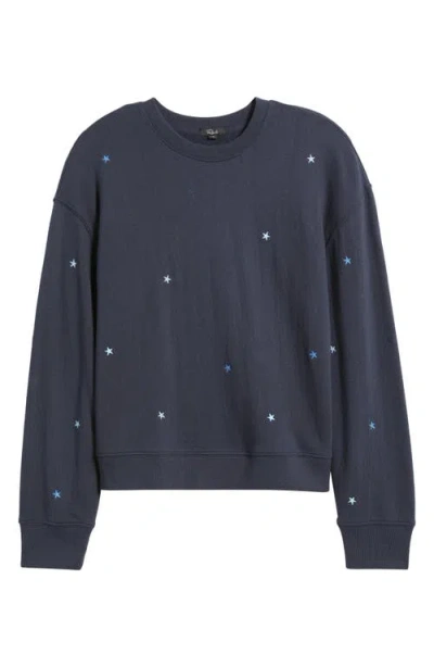Rails Ramona Star Embroidered Crewneck Sweatshirt In Blue