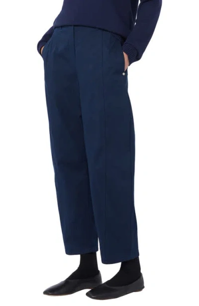 Weekend Max Mara Etere Stretch Cotton Straight Leg Pants In Blue