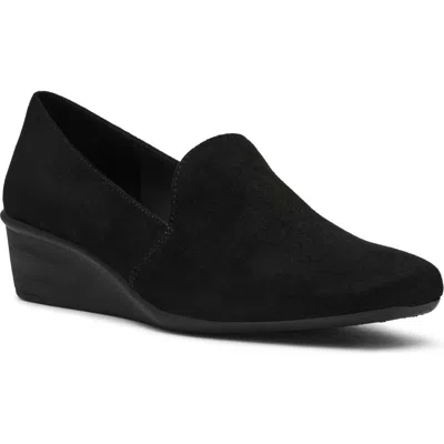 Anne Klein Women's Wendell Slip On Wedge Loafers In Black