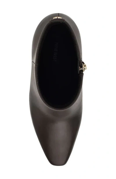 Nine West Women's Reraye Flared Block Heel Ankle Booties In Brown