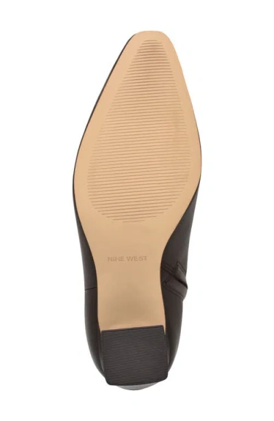 Nine West Women's Reraye Flared Block Heel Ankle Booties In Brown