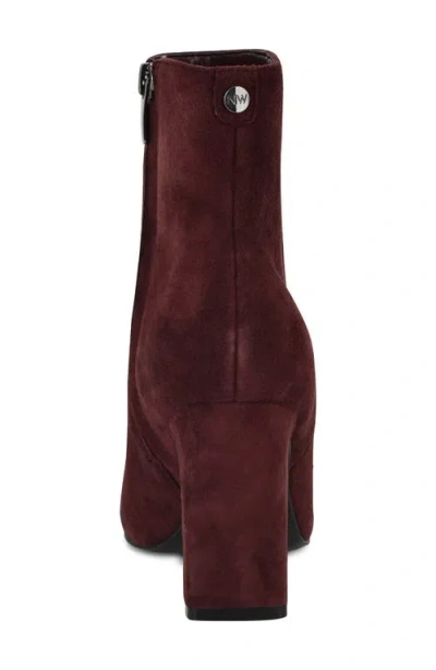 Nine West Women's Reraye 85mm Suede Ankle Boots In Burgundy