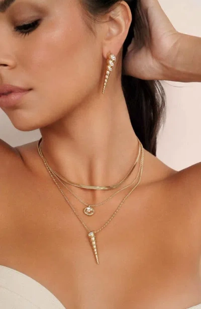 Ettika Saint Tropez Shell Charm Layered Necklace In Gold