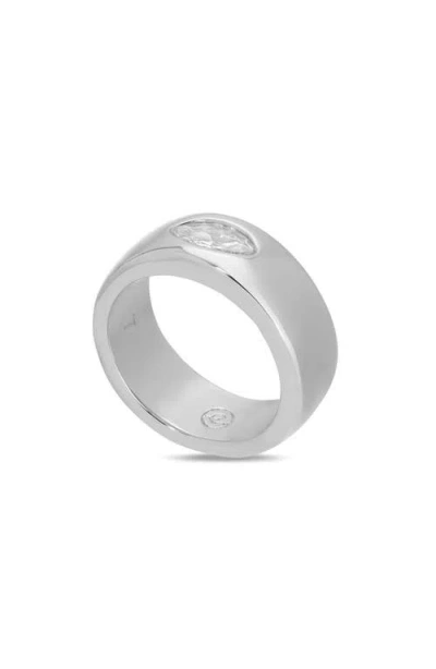 Ettika Treasure Marquise Cut Cubic Zirconia Band Ring In Silver