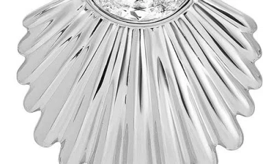 Ettika Santorini Cubic Zirconia Shell Statement Stud Earrings In Silver