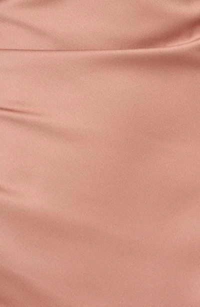 Aidan Mattox By Adrianna Papell One-shoulder Crepe Back Satin Gown In Pink