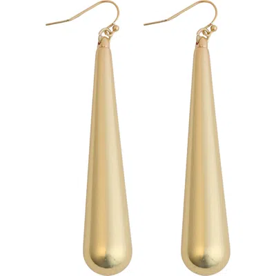 Panacea Linear Teardrop Earrings In Gold