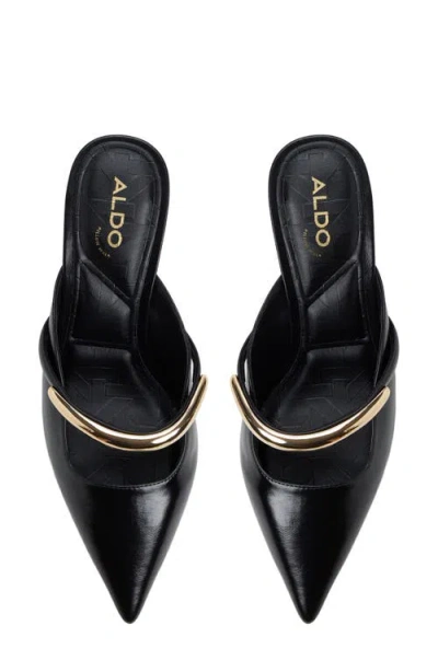 Aldo Kalidda Pointed Toe Heeled Mule Sandal In Black