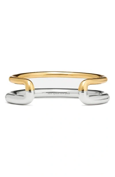 Kate Spade New York Interlock Cuff Bangle Bracelet In Gold