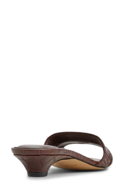 Aldo Scarletta Slip On Heeled Sandal In Brown