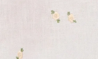 Eberjey Relaxed Linen Blend Button-up Sleep Shirt In White