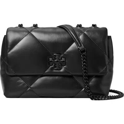 Tory Burch Kira Diamond Leather Shoulder Bag In Black