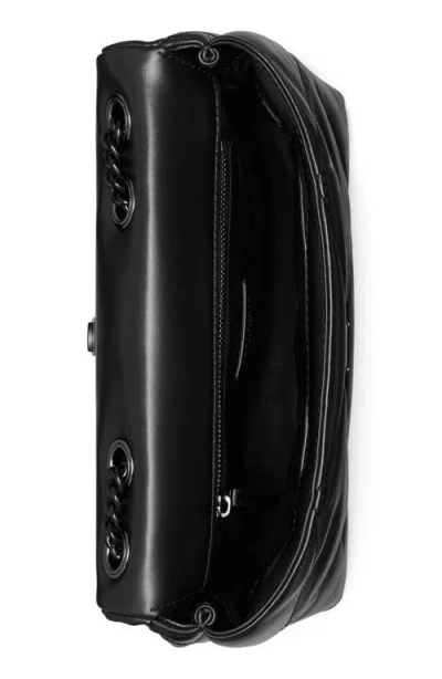 Tory Burch Kira Diamond Leather Shoulder Bag In Black