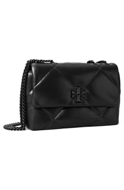 Tory Burch Kira Diamond Leather Shoulder Bag In Black