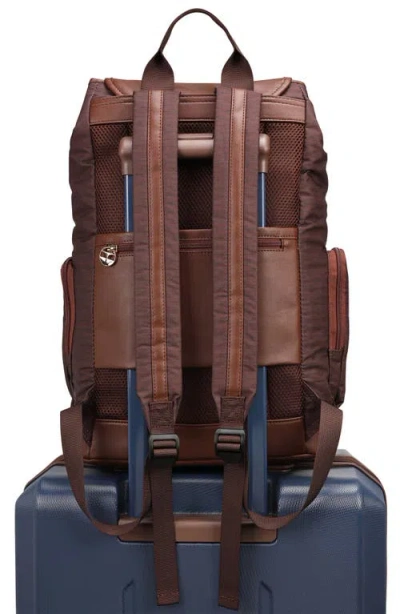Elle Eleganza 17" Monogram Backpack In Brown