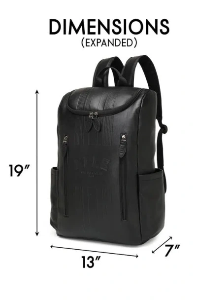 Elle Roamer 22l Vegan Leather Backpack In Black