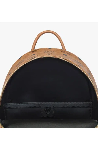 Mcm Small Stark Backpack In Brown