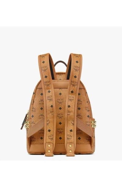 Mcm Small Stark Backpack In Brown