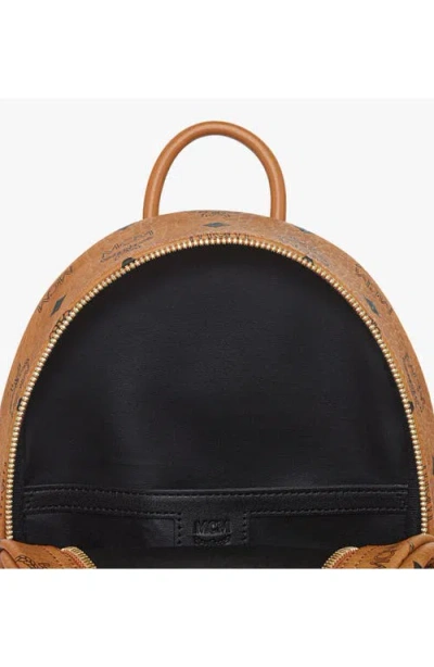 Mcm Mini Stark Side Studs Backpack In Brown