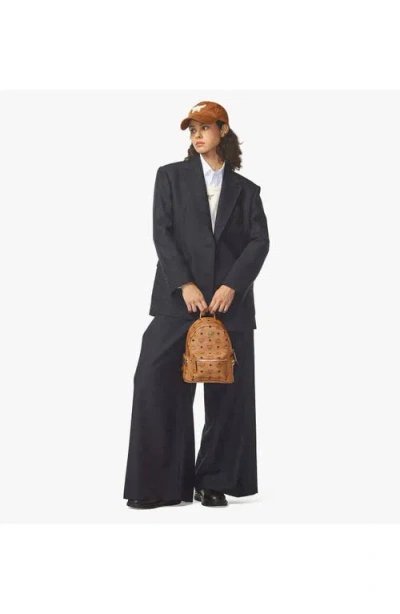 Mcm Mini Stark Side Studs Backpack In Brown