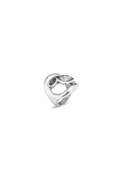 Unode50 Crystal Triple-set Ring In Silver