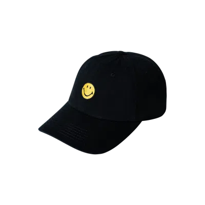 Market Smiley Badge 6 Panel Hat In White