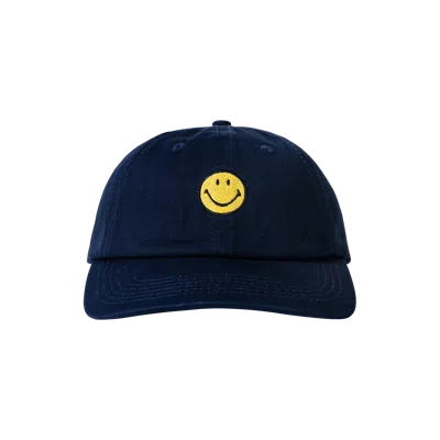 Market Smiley Badge 6 Panel Hat In White