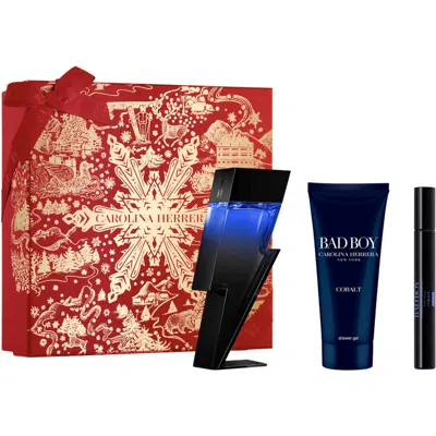 Carolina Herrera Bad Boy Cobalt Eau De Parfum Gift Set ($221 Value) In Blue