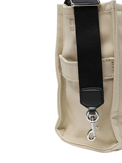 Marc Jacobs Structured Beige Tote Bag With Dual Handles And Bold Branding In Nude