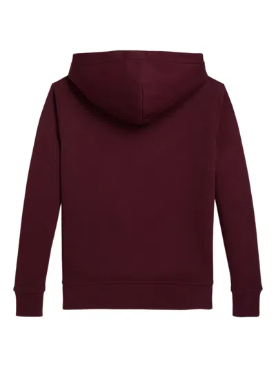 Polo Ralph Lauren Big Boys Polo Bear Fleece Hoodie In Red