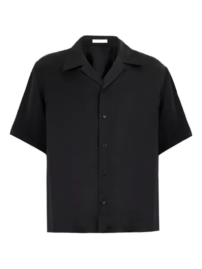 Helmut Lang Logo-embroidered Short-sleeve Shirt In Black