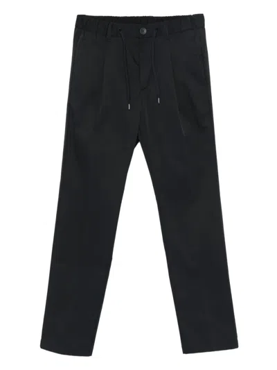 Herno Pleated Drawstring Trousers In Black