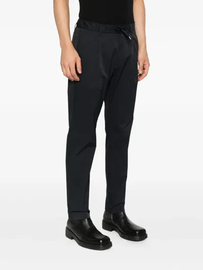 Herno Pleated Drawstring Trousers In Black