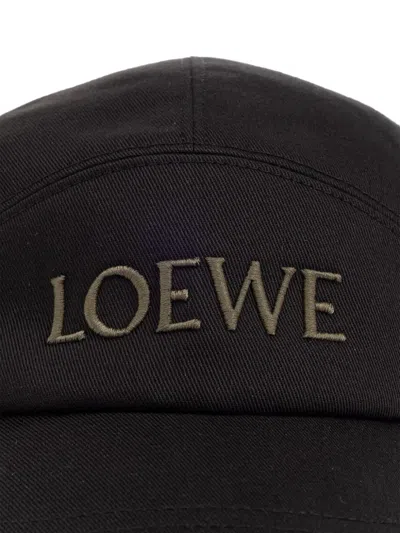 Loewe Logo-embroidered Five-panel Cap In Black