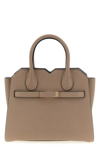 Valextra Beige Milano Mini Satchel In Neutral