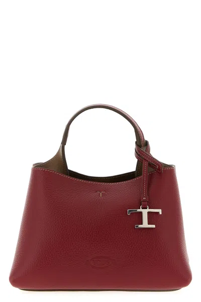 Tod's Leather Micro Handbag In Red
