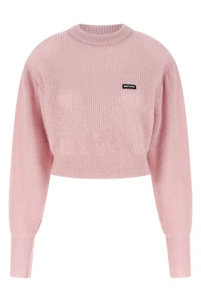 Rotate Birger Christensen Rotate Birgerchristensen Wool Puff Sweater In Pink