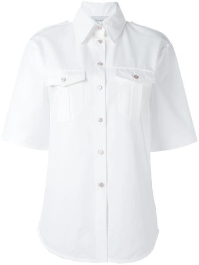 Shop Daizy Shely Shimmer Buttoned Shirt In White