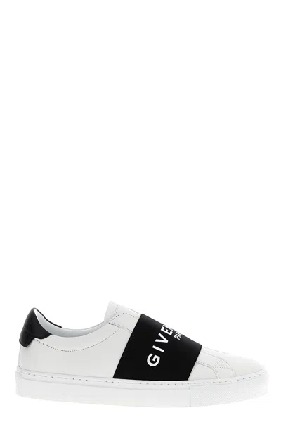 Givenchy Sneaker Urban Street In Pelle Con Fascia Elasticizzata In White