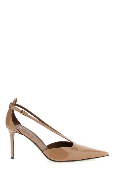 Giuseppe Zanotti Leather Heeled Sandals In Neutral