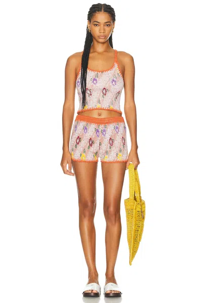 Akoia Swim Ariya Batik Short Set In Purple