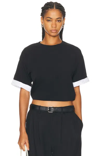 Simkhai Sutton Poplin Combo Top Black Multi In Black