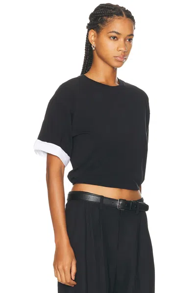 Simkhai Sutton Poplin Combo Top Black Multi In Black