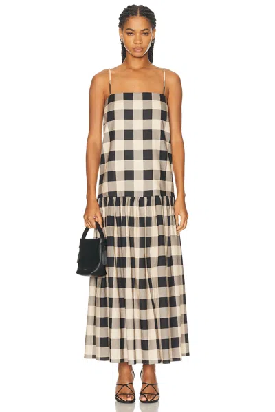 Ser.o.ya Aydan Gingham Tiered Maxi Dress In Black