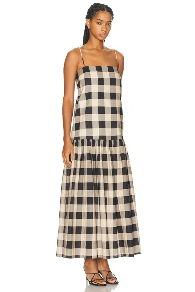 Ser.o.ya Aydan Gingham Tiered Maxi Dress In Black