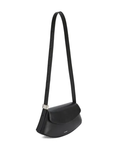 Jil Sander Small Crossbody Bag Adjustable Strap In Black