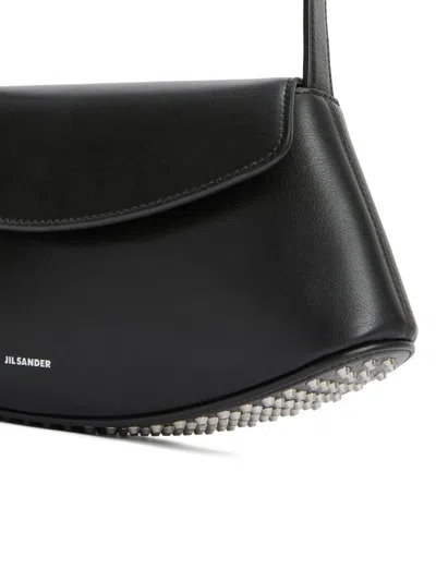 Jil Sander Small Crossbody Bag Adjustable Strap In Black