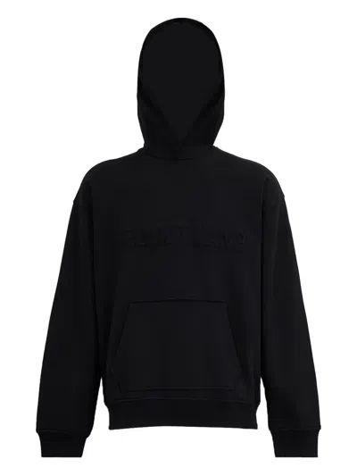 Helmut Lang Sweatshirt With Embossed Logo In Black