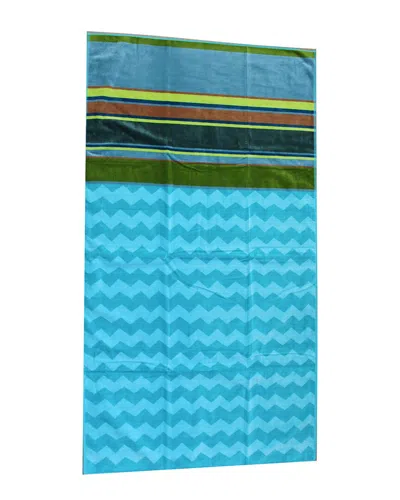 Belle Epoque Jacquard Beach Towel In Blue